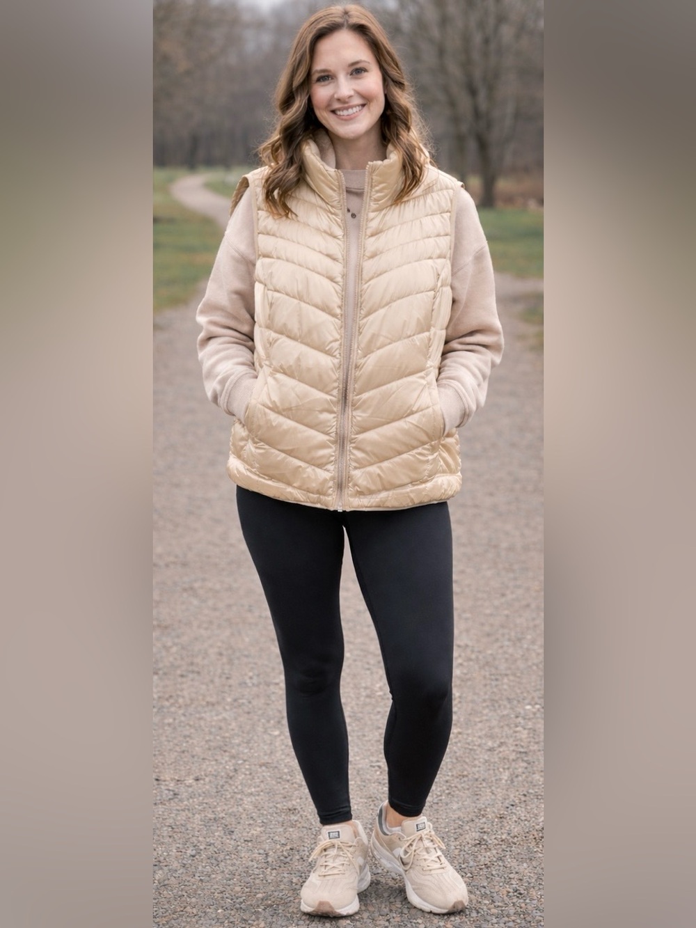 Khaki Packable Lightweight Performance Puffer Vest Size 2X NWT